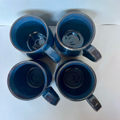 Juego de tazas de mezclilla personalizadas con efecto piedra