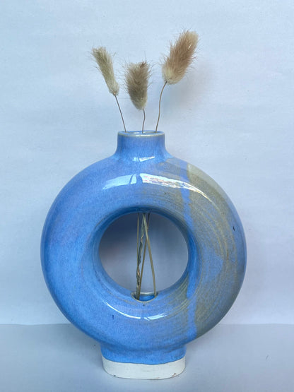 Periwinkle Donut Vase
